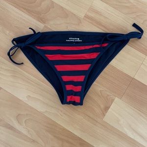 Kate Spade Bikini Bottom Blue Red Stripe Med EUC